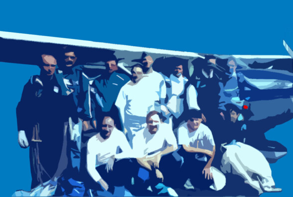 Club unserer Clubmitglieder vor der Cessna